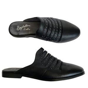 Seychelles Black Studded Mules sz7.5